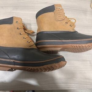 JBU Men's Brown and Black Waterproof Boots